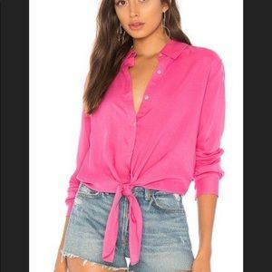 Carrie Button Up Blouse Pink L